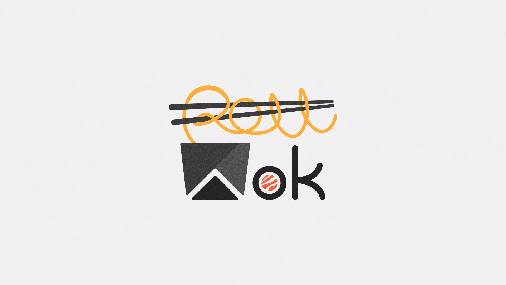 Разработка логотипа суши-бара «Roll Wok Club» в Мариинском Посаде